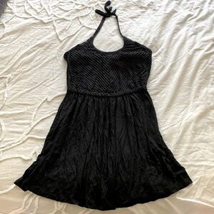 Robin Piccone black halter bathing suit cover up